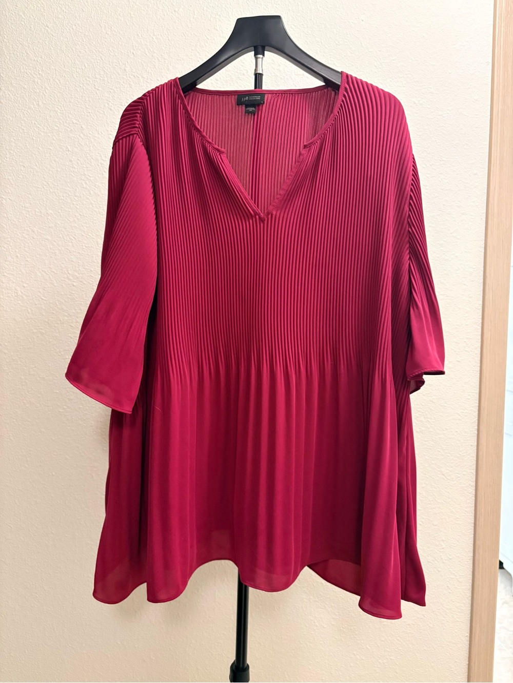 J. Jill Pleated V-Neck Tunic in Lovely Deep Rose